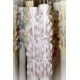 Pearls Decotated Handmade Sculpted Candle with Two Carved Ends - Christening/ Baptism Candle