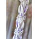 Pearls Decotated Handmade Sculpted Candle with Two Carved Ends - Christening/ Baptism Candle