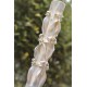 Pearls Decotated Handmade Sculpted Candle with Two Carved Ends - Christening/ Baptism Candle