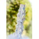 Pearls Decotated Handmade Sculpted Candle with Two Carved Ends - Christening/ Baptism Candle