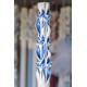 Pearls Decotated Handmade Sculpted Candle with Two Carved Ends - Christening/ Baptism Candle