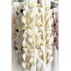 Pearls Decotated Handmade Sculpted Candle with Two Carved Ends - Christening/ Baptism Candle