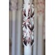 Pearls Decotated Handmade Sculpted Candle with Two Carved Ends - Christening/ Baptism Candle