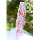 Pearls Decotated Handmade Sculpted Candle with Two Carved Ends - Christening/ Baptism Candle