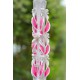 Pearls Decotated Handmade Sculpted Candle with Two Carved Ends - Christening/ Baptism Candle