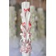 Pearls Decotated Handmade Sculpted Candle with Two Carved Ends - Christening/ Baptism Candle