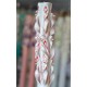 Pearls Decotated Handmade Sculpted Candle with Two Carved Ends - Christening/ Baptism Candle