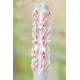Pearls Decotated Handmade Sculpted Candle with Two Carved Ends - Christening/ Baptism Candle