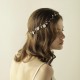 Flowers and Pearls Gold Hair Tiara