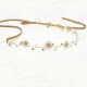 Flowers and Pearls Gold Hair Tiara