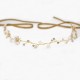 Flowers and Pearls Gold Hair Tiara