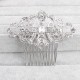 Gorgeous Full Silver Ringstones Comb Small