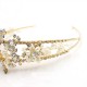 Crystal and Pearl Gold Flower Tiara