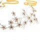 White with Gold Flower Tiara