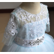 Light Blue Lace Flower Girl Dress