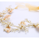 Gold Pearl Flower Tiara