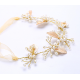 Gold Pearl Flower Tiara