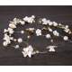 White Flower Set Tiara and Earrings