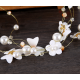 White Flower Set Tiara and Earrings