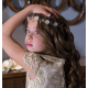 Flowers and Pearls Gold Hair Tiara