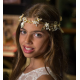 Gold Pearl Flower Tiara