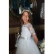 Light Blue Lace Flower Girl Dress