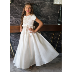 Damask Design Flower Girl Dress