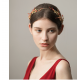 Red or White Flower Ringstone Tiara in gold color