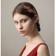 Red or White Flower Ringstone Tiara in gold color