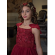 Red Lace Princess Girl Dress