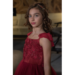 Red Lace Princess Girl Dress