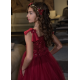 Red Lace Princess Girl Dress