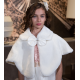 Elegant Flower Girl Fur Bolero with Bow Design