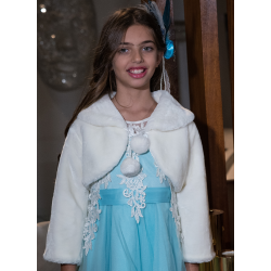 Elegant Flower Girl Fur Coat - long sleves