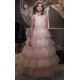 Peach Lace Princess Flower Girl Dress