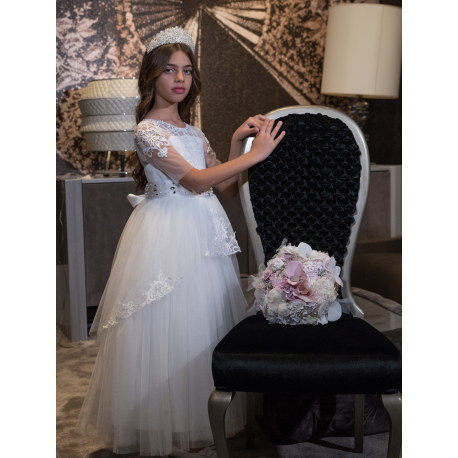 White Lace Flower Girl Dress