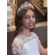 Crystal and Pearl Flower Tiara