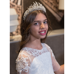 Crystal and Pearl Flower Tiara