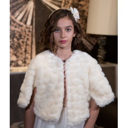 Elegant Flower Girl Fur Coat 