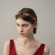Crystal Flower Bridal Gold with Red Headpiece
