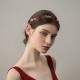 Crystal Flower Bridal Gold with Red Headpiece