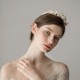 Gold & Pearl Leaf Tiara