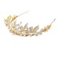 Gold & Pearl Leaf Tiara