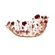 Red Flower Ringstone Tiara in Gold Color