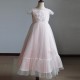 Flower Girl Light Peach/ White Dress