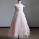 Flower Girl Light Peach/ White Dress