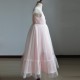 Flower Girl Light Peach/ White Dress