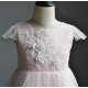 Flower Girl Light Peach/ White Dress