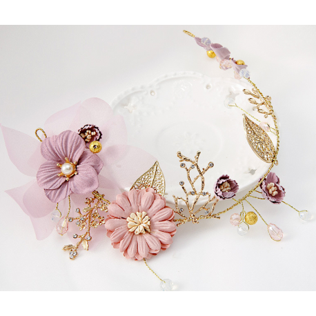 Purple Flower Tiara