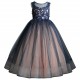 Dark Blue Lace Princess Dress